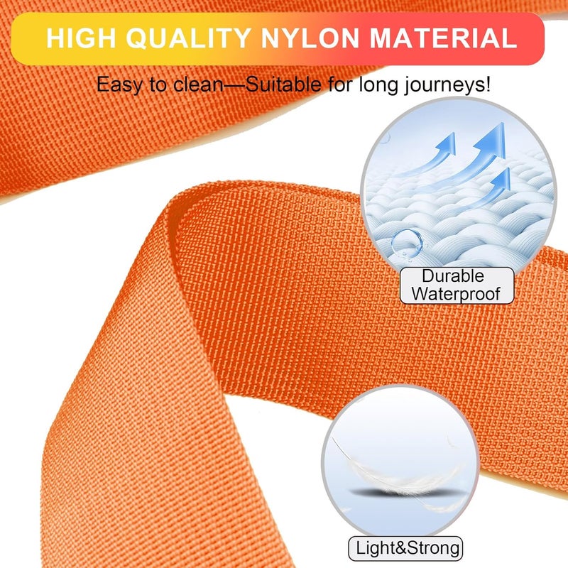 collwait Luggage Straps for Suitcases TSA Approved, Travel Belt Suitcase Belt, Suitcase Straps TSA Approved, Luggage Belt Strap TSA Approved, Travel Straps for Luggage, Luggage Band Bag Straps, Orange - Image 5